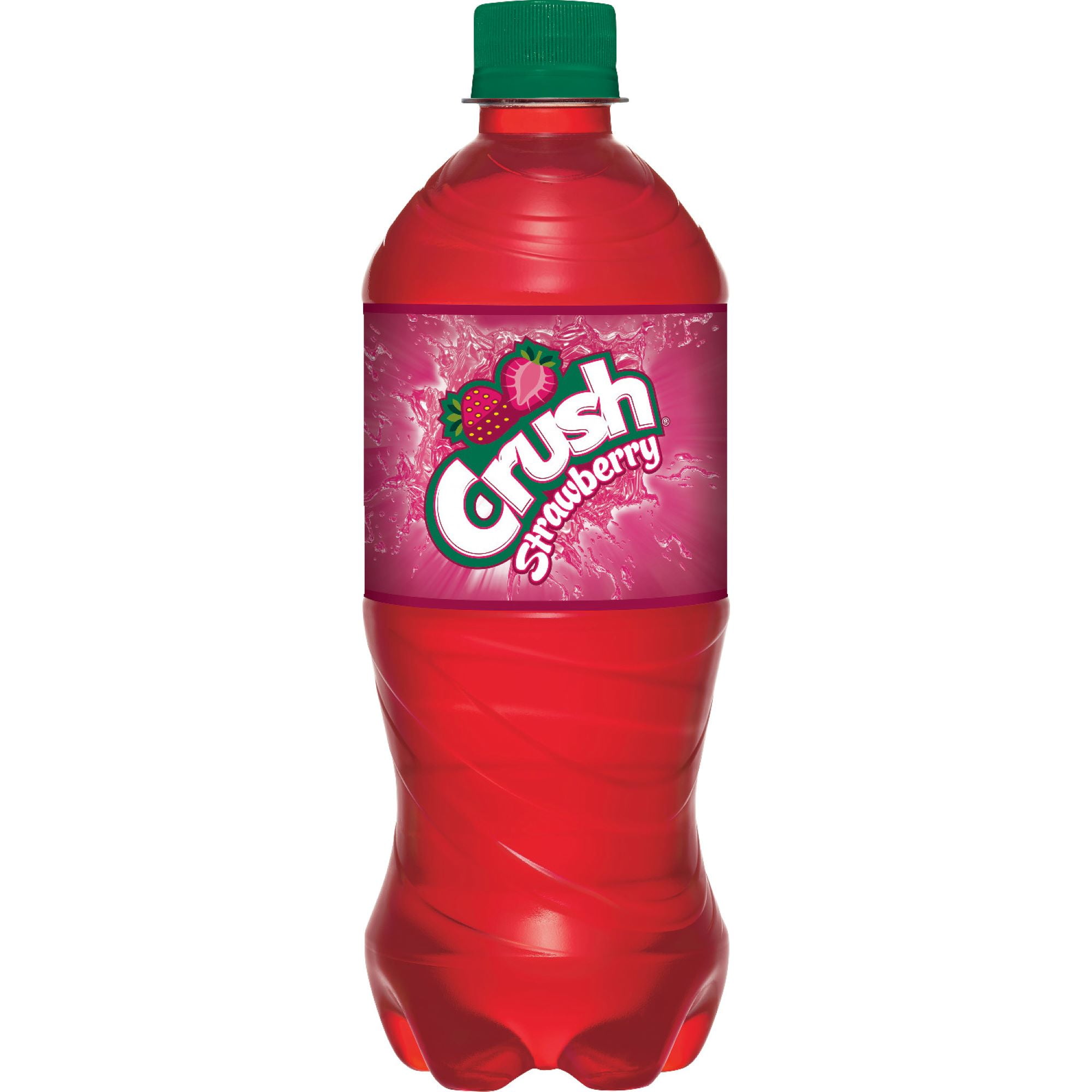Crush Strawberry Soda 20oz Bottles, Quantity of 12