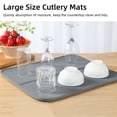 thumbnail image 3 of Absorbent Dish Drying Pad,Water Insulation Dinnerware Protective Pad,Countertop Drainer Mats,Microfiber Countertop Drain Mats,Table Cutlery Mats,for Kitchen Bathroom Coffee Rack (16*18in ，Black), 3 of 6