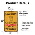 thumbnail image 2 of Flux Capacitor in Operation 18 Inch x 24 Inch Metal Sign Novelty Aluminum Durable Weatherproof UV Protected Perfect for DeLoreans We Dont Need Roads Fun Gift for Sci-Fi Fans Crafted in, 2 of 5