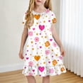 thumbnail image 6 of Cethrio Girls' Nightgowns Size 10-12, Summer Printed Puff Sleeve Mid-length Kids Sleep Dresses Sleepwear Multicolor Size 10, 6 of 8