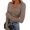 *Brown, variant on ClodeEU Women's Fall V Neck Slim Long Sleeve T Shirts,Stretchy Layer T Shirts Y2K Tops Black,Womens Plus XL