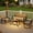 Brown, variant on Aiho 4-Piece Outdoor Rocking Set with Coffee Table for Patio, Garden, Balcony - Light Gray