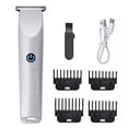 thumbnail image 2 of Men Pro Electric Hair Clippers Beard Trimmer, White Cordless Grooming Kit with 4 Limit Combs (1.5/2/3/4MM), USB Charging, Washable Stainless Steel Cutter Head, 2 of 8