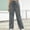 Gray, variant on POTETI Taper Cargo Pants Women Khaki Long High Waisted Streetwear Casual Fall Pants for Women with Pockets