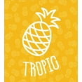 thumbnail image 3 of Yellow Duvet Cover Set, Little Tropical Exotic Pineapples Hawaiian Fun Summertime Seasonal, Decorative 3 Piece Bedding Set with 2 Pillow Shams, Queen Size, Yellow White, by Ambesonne, 3 of 3