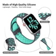 thumbnail image 4 of WFEAGL Silicone Apple Watch Band Sport Strap with Air Hole 38mm 40mm 41mm Grey Cyan, 4 of 8