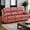 Red, variant on Red Leather Recliner Sofa Luxurious Seating with Leather Finish, Ergonomic Design, and Adjustable Backrest, Compact Reclining Sofa for Small Spaces/RVs, Home Theaters, Houses, and Offices.