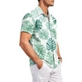 thumbnail image 4 of Dresfit Hawaiian Shirts Men Short Sleeve Button Down Polo Shirt Spring 2026 Graphic Beach Mokaloha Shirt Oversized Loose Big and Tall Tropical Aloha Shirt Mint Green M, 4 of 8