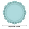 thumbnail image 3 of Pedty Tableware,Placemat*1,Luxury Silicone Placemat 23Cm Vintage Green,Luxury Silicone Placemat with Lace Flower Design Easy to Wash Long Life, 3 of 9