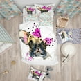 thumbnail image 2 of Designart 'Fashionable French Bulldog' Modern & Contemporary Duvet Cover Set, 2 of 2