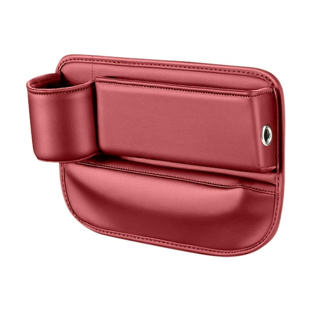 Caja de almacenamiento para asiento de coche | Organizador universal de cuero para asientos de coche con diseño multicompartimento | Relleno antideslizante y duradero para huecos de asiento, i