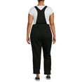 thumbnail image 6 of A3 Denim Women's Plus Size Stretch Denim Overalls with Cuffs, 6 of 7
