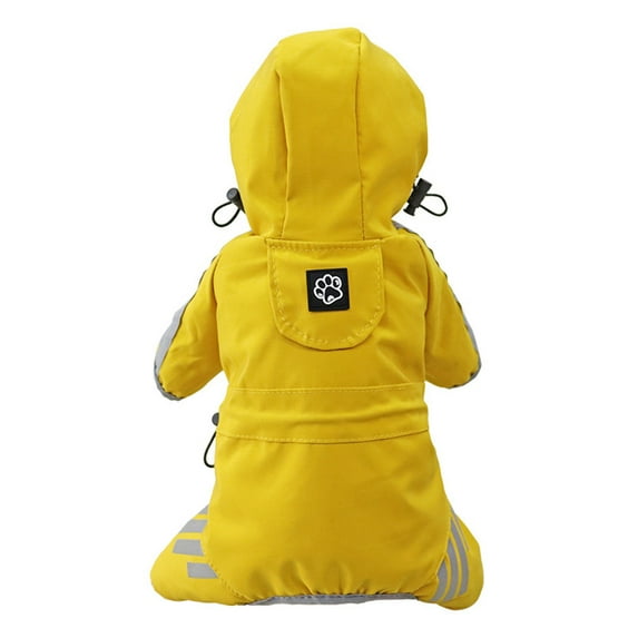 Pet Raincoat Rainproof Reflective Stripe Breathable - Full Body Coverage Brim Layered Hooded Cloak - for Outdoor