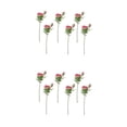 thumbnail image 3 of Inteprter 6 piezas de flores artificiales decorativas de rama de flores falsas Rosa roja 2Conjunto, 3 of 6