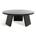 thumbnail image 6 of SAFAVIEH Couture Julianna Rustic Round Wood Coffee Table, Black, 6 of 11