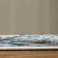 thumbnail image 3 of Butterfly Turkish Area Rug, Monarch Butterflies Vintage Damask Inspired Design, Soft Carpet for Living Room Decor with Distressed Look, 4' X 5.7', Dark Sky Blue, by Ambesonne, 3 of 4