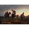 thumbnail image 2 of Wilhelm Marstrand 18x13 Black Ornate Wood Framed Double Matted Museum Art Print Titled - Don Quixote's First Ride Home, 2 of 5