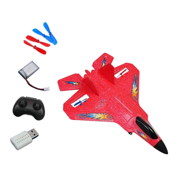 Avión RC de control remoto, regalo de cumpleaños, recargable, planeador de , avión RC para principiantes, adultos y niños. Rojo