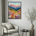 thumbnail image 3 of Colorful Watercolor Mountain Scenery Canvas Wall Art Abstract Flower Posters Nature Landscape Painting Print for Living Room Bedroom Office Decor（Only canvas）, 3 of 6