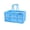 blue, variant on White Small Foldable PP Plastic Storage Basket with Handles, Collapsible Crate Organizer for Home, Office, Car (Available in Black, Pink, Blue, White)
