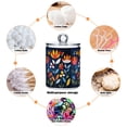 thumbnail image 6 of Yayeee 4 Pack Qtip Holder Bathroom Cotton Swab Canister with Lid Clear Dispenser Set, Art Flowers, 6 of 6