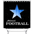thumbnail image 2 of 4PCS Sports Shower Curtain Set, Water Fire Basketball Soccer Baseball American Football Cool Men Teen Boys Bathroom Decor, Waterproof Fabric Navy Blue Shower Curtain, Non-Slip Bath Mat, 2 of 7