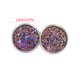 thumbnail image 4 of Pendientes Gotas Qarigey de acero inoxidable Galvanoplastia fina Superficie lisa Ligero Negro Púrpura, 4 of 6