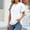 B421 White summer tops for women clearance under $5, variant on Cagogo Ladies Petal Short Sleeve Tshirt Summer Tops Under $5 Dressy Casual Crew Neck Pleated Plain Shirt Trendy Summer Black Blouses Clothes Birthday Gift