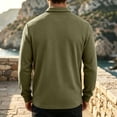 thumbnail image 7 of TOUMENY Men Zip Up Jacket Casual Lightweight Slim Fit Collared Long Sleeve Coat with Pocket Outdoor Travel Spring Fall Winter Jackets for Men Army Green XXXL, 7 of 7