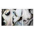 thumbnail image 2 of Designart "Gilded Green and Gold Geode Marble IV" abstract marble Wall Art Set Of 3 - Modern Green Gallery Wall Set For Home Decor, 2 of 6