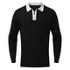 thumbnail image 5 of Gibobby Playera polo hombre Camisa Casual camisa larga y sólida de Men's Tire Down Blouse Collar Men camisas de manga de cremallera camisas de casual(Negro,XL), 5 of 5