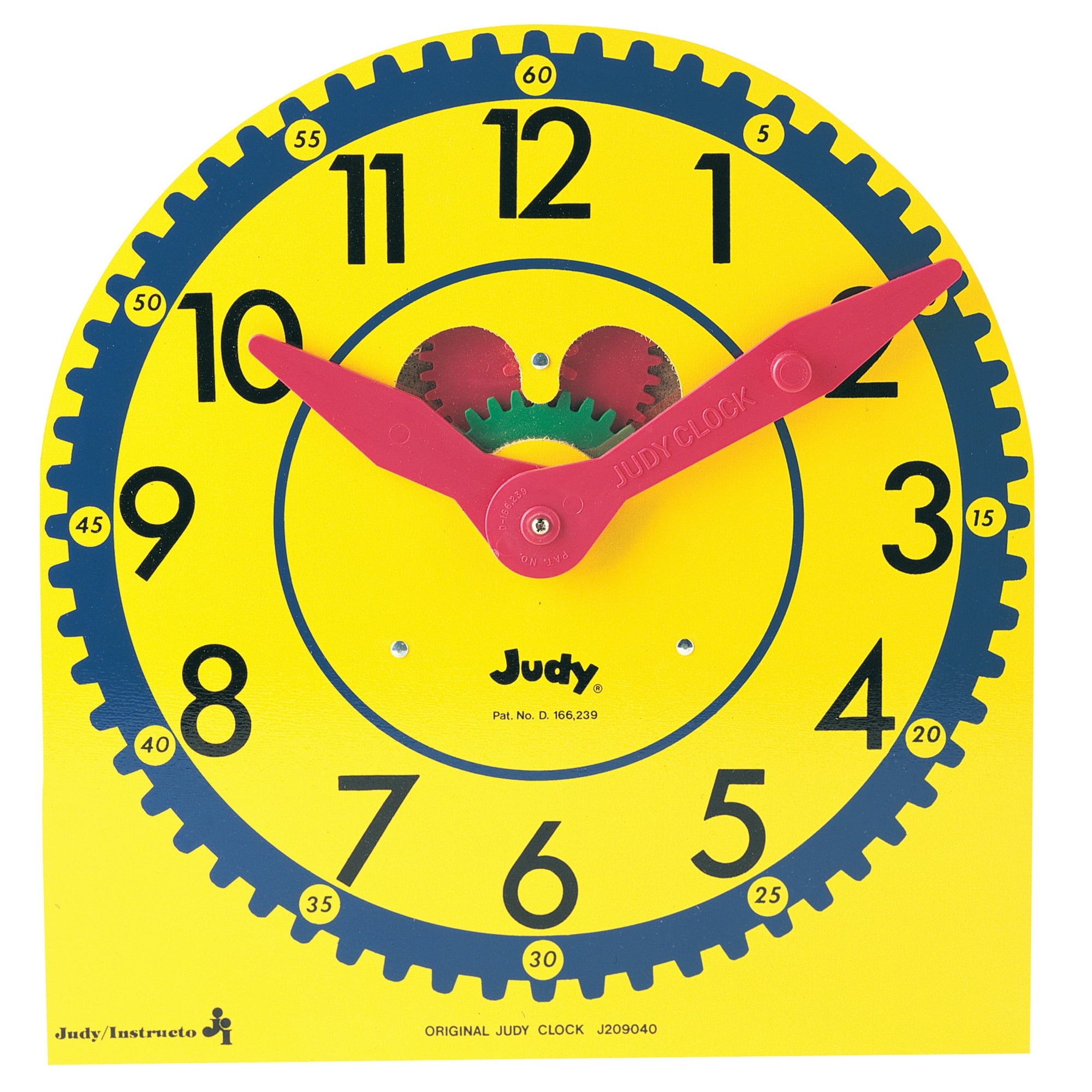 Carson Dellosa 13.5" x 13" Large Wooden Judy® Clock (1 clock) Grade K-3