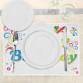 thumbnail image 3 of Ambesonne Floral Place Mats Set of 4, Birthday Message, Standard Size, Multicolor, 3 of 6