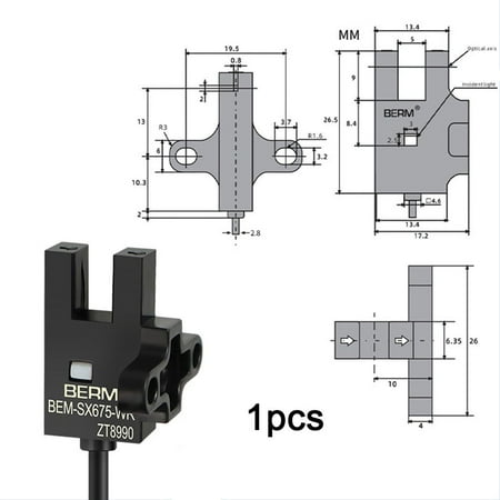 

Photoelectric Switch U-Type Sensor Switch With 1m Cable Proximity Switch Npn