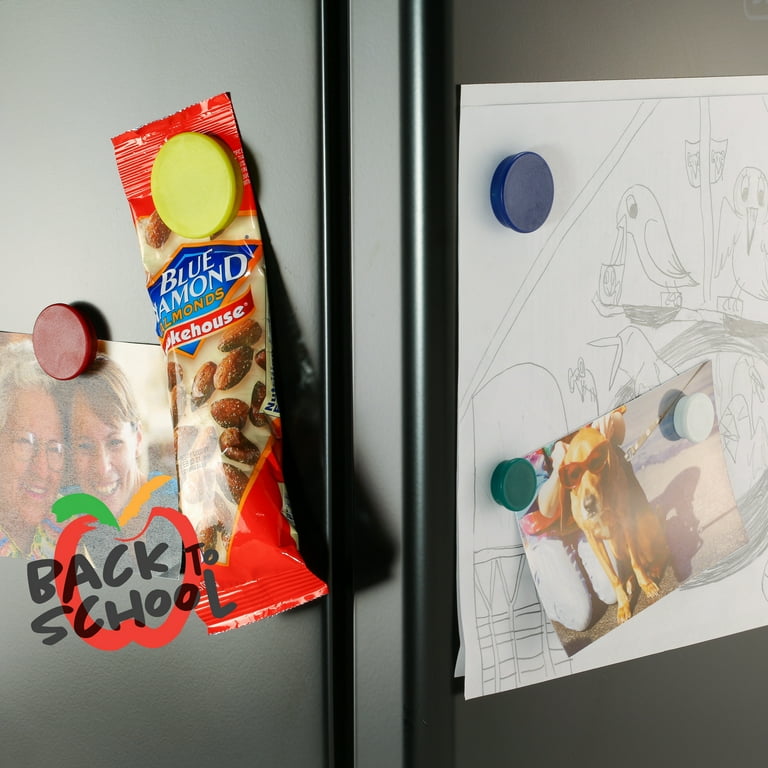 Officemate Assorted Heavy-duty Magnets, Circles, Assorted Sizes And Colors, 30/tub | Round Eye Supply