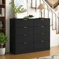 thumbnail image 2 of Nmkwnr Tall Dresser with Handle, 8 Drawer Dresser for Closet, Wooden Dresser Storage Cabinet for Bedroom, Living Room, Hallway, Black, 2 of 4