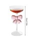 thumbnail image 2 of Copa De Champán Con Lazo Rosa, Copa De Vino Alta Y Transparente A La Moda Para El Hogar, Bar, Fiesta De Boda, 2 of 7