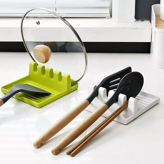Plastic Spoon Rest Kitchen Organizer For Rack Spoon Holder Stand Storage Rack 2P