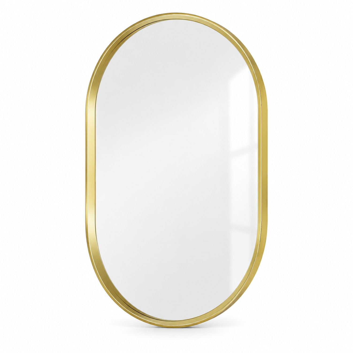 Oval Mirror 24 &times;32 Gold Bathroom Mirror Oval Mirror for Bathroom Gold Vanity Mirror for Wall Entryway Living Room Wall Mount Mirrors Hangs Vertical or Horizontal
