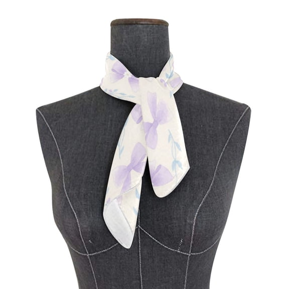 Square Scarf 24x24 Inch Mauve Bows Clip Art Silky Satin Sun Protection Neck Scarf for Women Multi-Purpose Head Wrap Bandana for Hair Bag Decoration