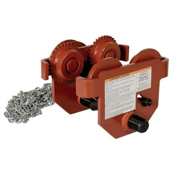 Vestil E-MT-4-C Eye Manual Trolley Geared- 4000 lbs