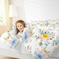 thumbnail image 4 of Homewish Retro Floral Queen Comforter Set,Kawaii Bowtie,Pink White Blue,3-Piece Luxury, 4 of 8
