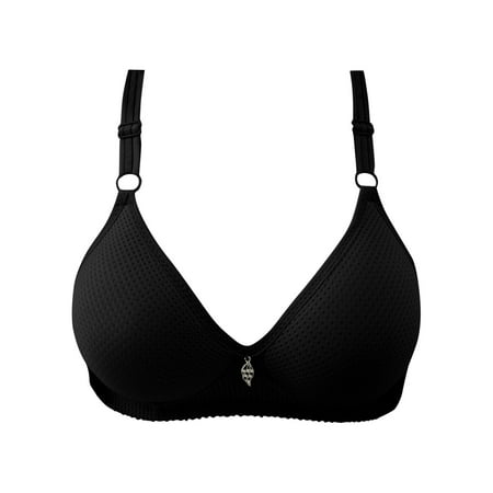 

KDDYLITQ Women s Bra Push Up Support Full Coverage Adjustable Straps Bralette 18 Hour Black 44