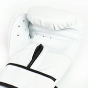 Everlast Synthetic Leather Core Training Gloves for Boxing, White, S/M