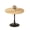 Natural Wood + MDF+Metal, variant on Natural Wood Color Round Table, Modern Dining Table, Mdf Top And Steel Base Tulip Kitchen Table, Mid Century Coffee Table For Living Room 24 Inch
