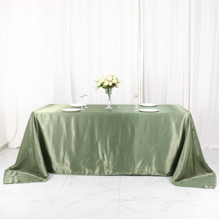 

Efavormart 90x132 Rectangle Eucalyptus Sage Green Wholesale SATIN Tablecloth Banquet Linen Wedding Party Restaurant Tablecloth