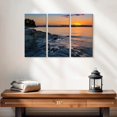 thumbnail image 2 of Elephant Stock Serene Lake Champlain Wall Art - Horizontal Multi Panel Canvas - Living Room Wall Decor - Nature Multi Panel - Orange And Gray Decor - 23" x 14", 2 of 4