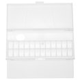 thumbnail image 2 of Caja para mezclar colores plegable de acuarela con tapa, caja de pintura de 24 compartimentos para estudio de arte, escuela (blanca), 2 of 4