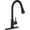 Matte Black, variant on High Arc Brushed Nickel Single Handle Pull Down Sprayer Kitchen Faucet for Sink, Farmhouse RV Camper Bar, Fits 1 or 3 Hole Mount