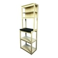 thumbnail image 4 of Kitchen Baker's Racks 23.62" White and Black color Bakers Rack for Kitchen with Storage, Coffee Bar, 5-Tier Kitchen Shelves, Microwave Stand,Freestanding Baker's Racks, 4 of 12